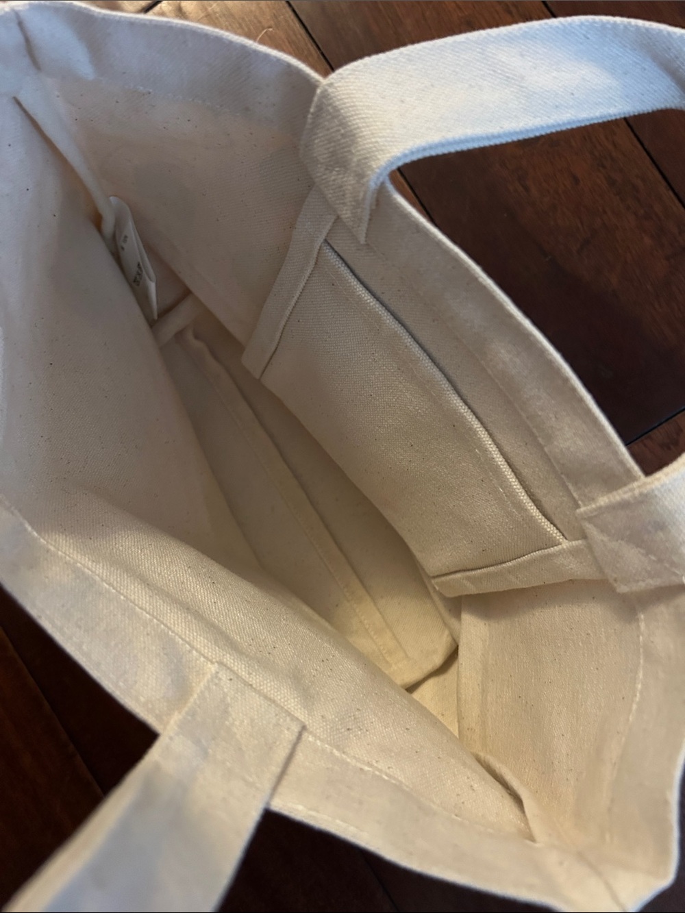 Onigiri Pattern Canvas Tote Bag in Cream - Picture 4 of 4